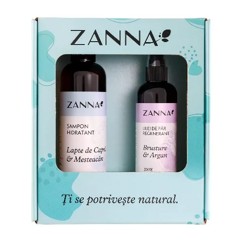 Pachet Sampon Hidratant + Ulei de par regenerant, Zanna