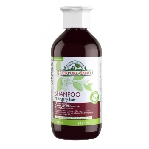 Sampon cu Henna pentru Par Saten Inchis 300ml Corpore Sano