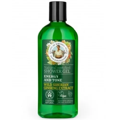  Gel de Duș Tonifiant cu extract de Ginseng, 260ml, Bunica Agafia