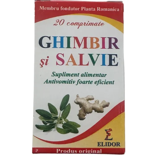 Ghimbir si Salvie 20cpr Elidor Pontica