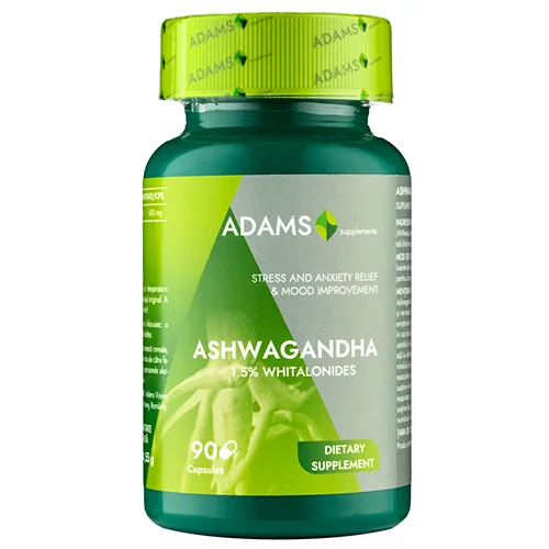 Ashwagandha 400mg, 90cps, Adams Supplements