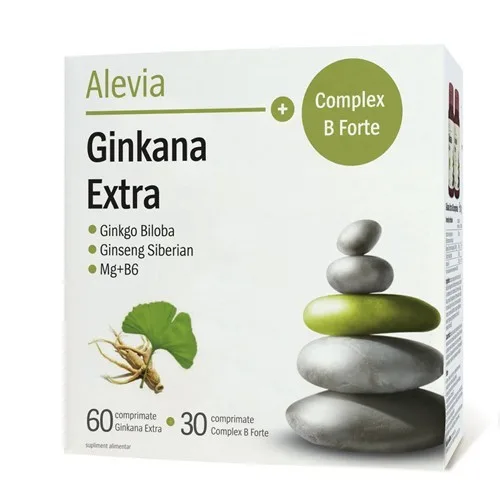 Ginkana Extra 60cpr + Complex B Forte 30cpr Alevia