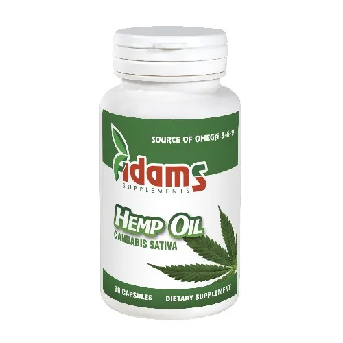  Ulei de Canepa 1000mg, 30cps, Adams Supplements