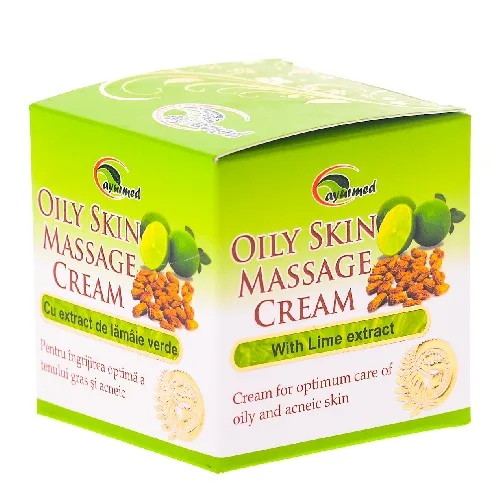 Crema pentru Ten Gras si Acneic cu Lamaie Verde 50ml Ayurmed