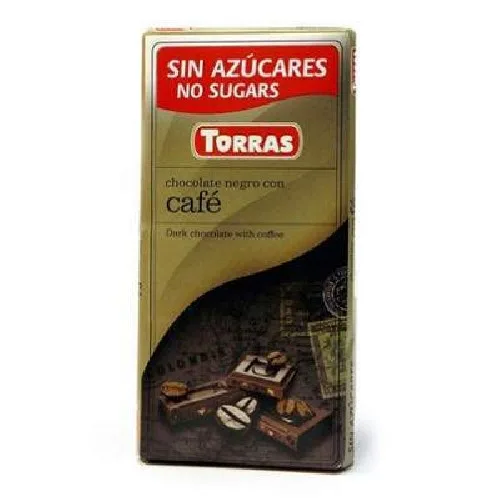 Ciocolata Neagra cu Cafea 75gr Torras