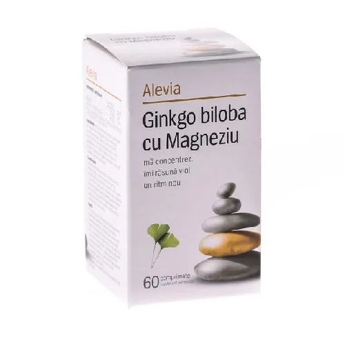 Ginkgo Biloba cu Magneziu 60cpr Alevia