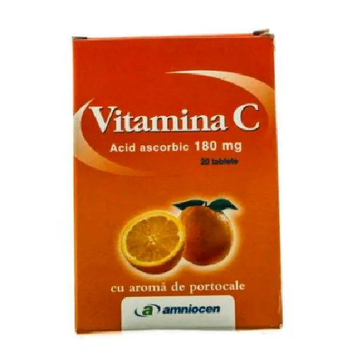 Vitamina C Portocale 180mg, 20cpr, Amniocen