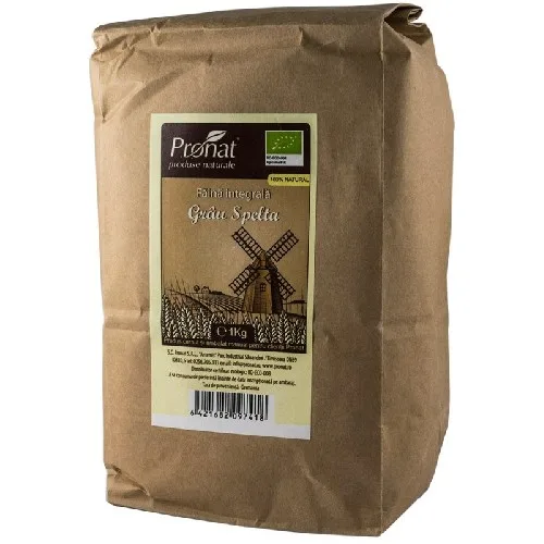 Faina Integrala Ecologica de Grau Spelta, 1kg, Pronat