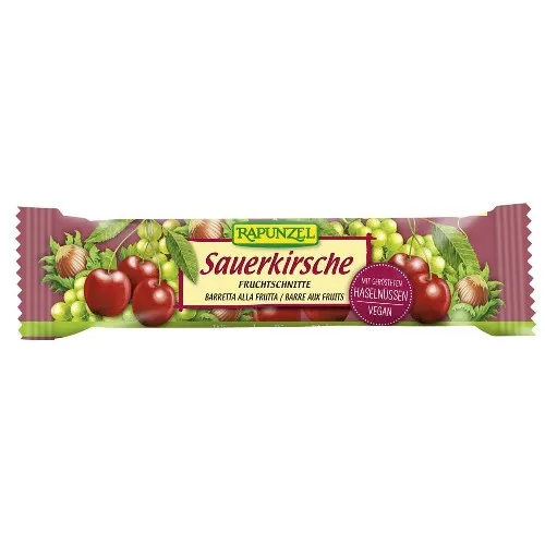 Baton de fructe cu visine, 40g, Rapunzel