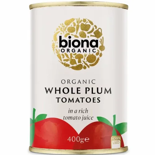 Rosii Decojite Maruntite cu Busuioc Bio 400gr Biona