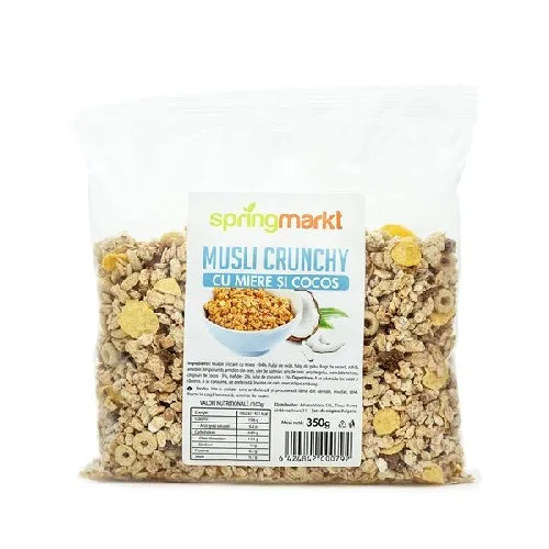 Crunchy musli (cu miere si cocos) 350gr Springmarkt