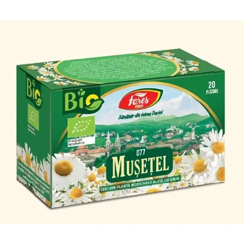 Ceai Musetel Bio, 20 plicuri, Fares