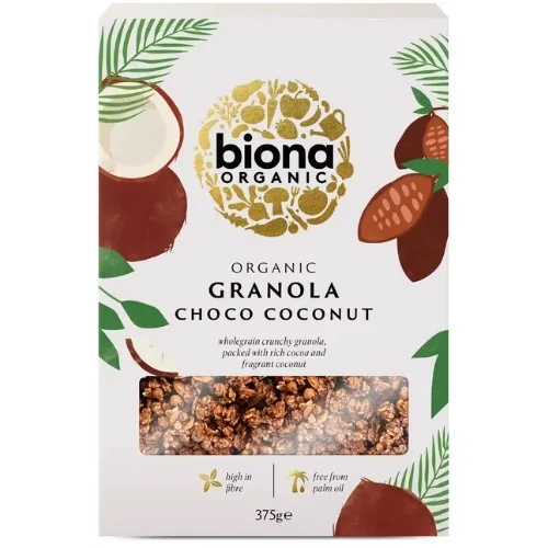 Granola cu ciocolata si cocos, bio, 375g, Biona