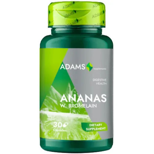 Ananas w. Bromelain, 30cps, Adams Supplements