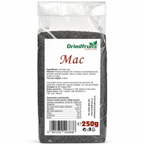 Mac Seminte 250gr Dried Fruit