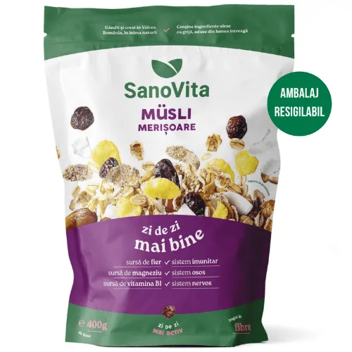 Musli Cu Merisor, 400gr, Sano Vita