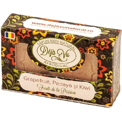 Sapun Natural cu Grapefruit, Kiwi si Papaya 90gr Deja Vu