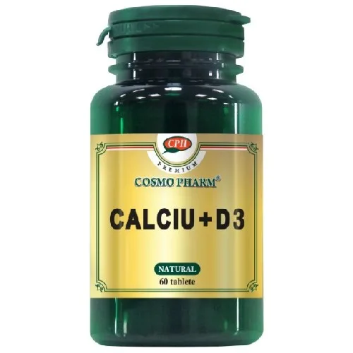 Calciu cu Vitamina D3 Premium 60cpr CosmoPharm