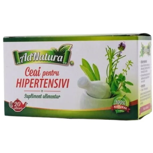 Ceai pentru Hipertensivi, 20 plicuri, AdNatura