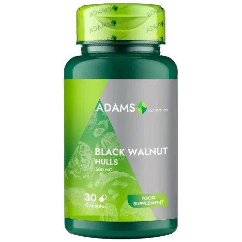 Black Walnut Hulls 500mg 30cps, Adams