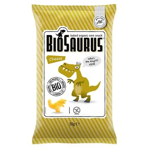 Pufuleti din Porumb cu Cascaval, 50g, Biosaurus