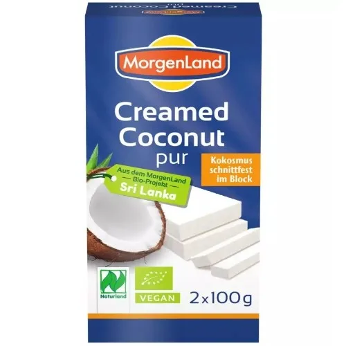 Crema de cocos solida, 100% cocos, eco, 200g, Morgenland
