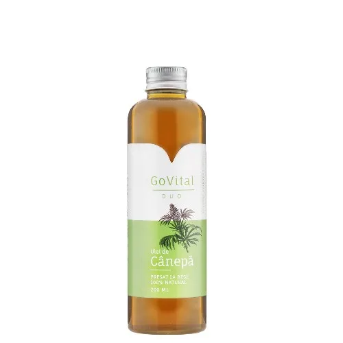 Ulei de canepa, presat la rece, 200ml, Govital