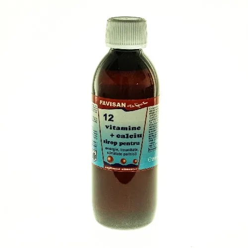 Sirop 12 Vitamine + Calciu 250ml Favisan