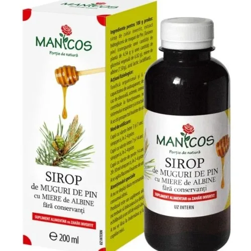 Sirop Expectorant Fara Zahar 200ml Manicos
