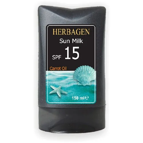 Lapte de Plaja cu Ulei de Morcov Spf15 150ml Herbagen
