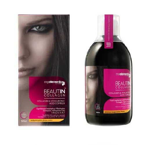 Beautin Collagen cu aroma de Vanilie -Capsuni 500ml My Elements