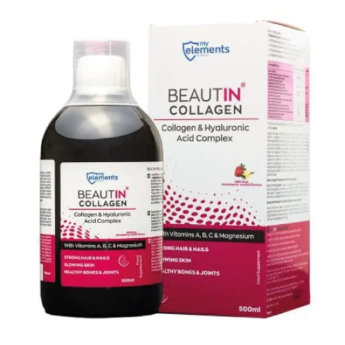 Beautin Collagen cu Magneziu Capsuni si Vanilie 500ml