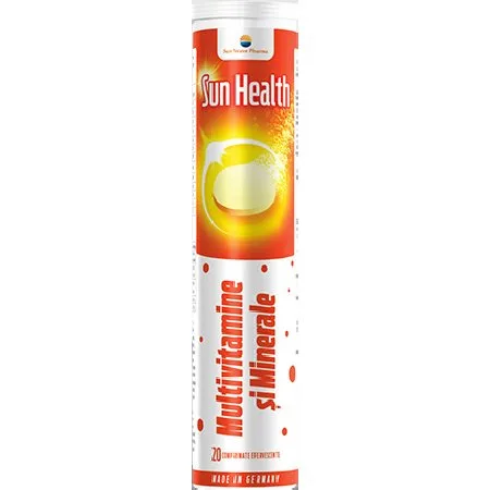 Sun Health Efervescent Mulitivitamine+Minerale 20cpr