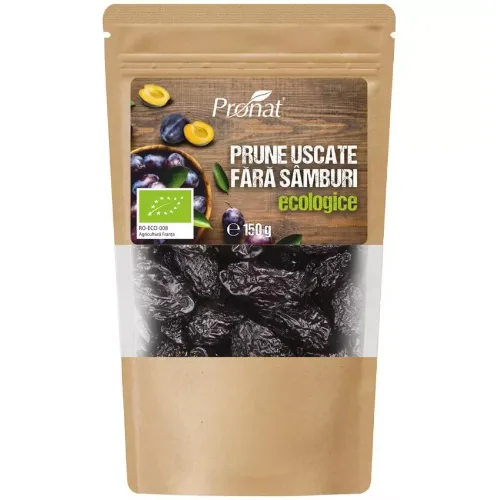 Prune Uscate Eco 150gr, Pronat