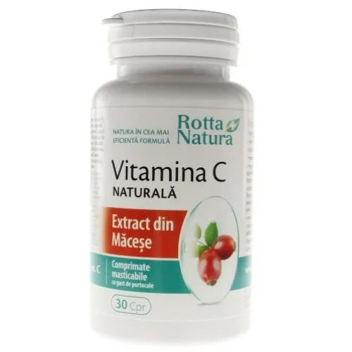Vitamina C Naturala cu Extract de Macese 30cps Rotta Natura