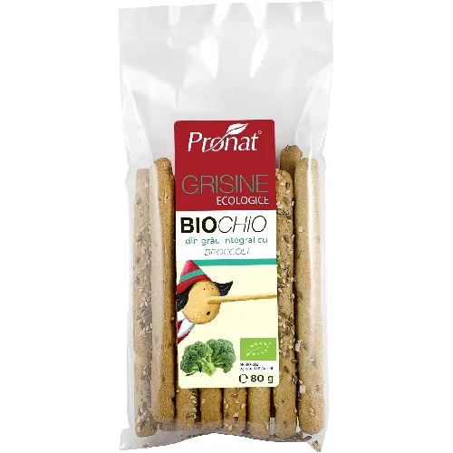 Grisine Biochio Faina Integrala Grau Brocoli Eco, 100g, Pronat