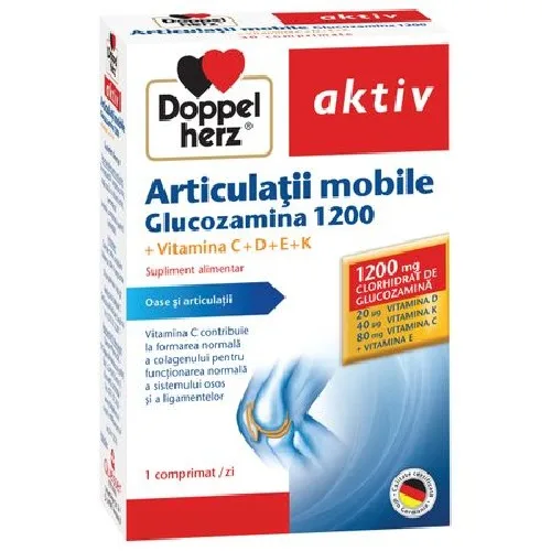 Articulatii Mobile Glucozamina 1200, 30tab, Doppel Herz