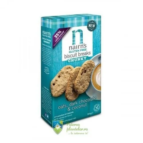 Fursecuri fara Gluten din Ovaz Integral cu Cocos 160gr Unicorn