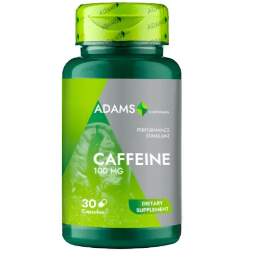 Caffeina 100mg, 30cps, Adams Supplements