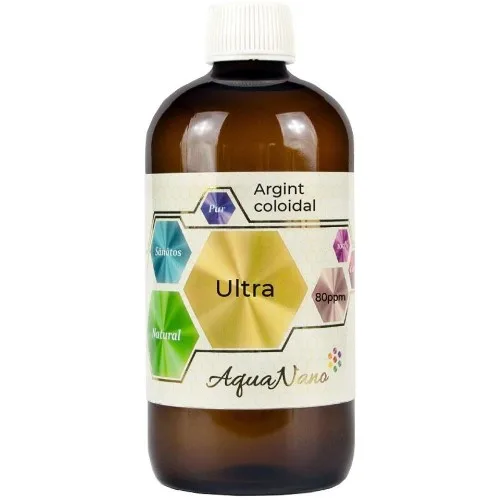 Argint Coloidal Ultra 80ppm, 500ml, AquaNano