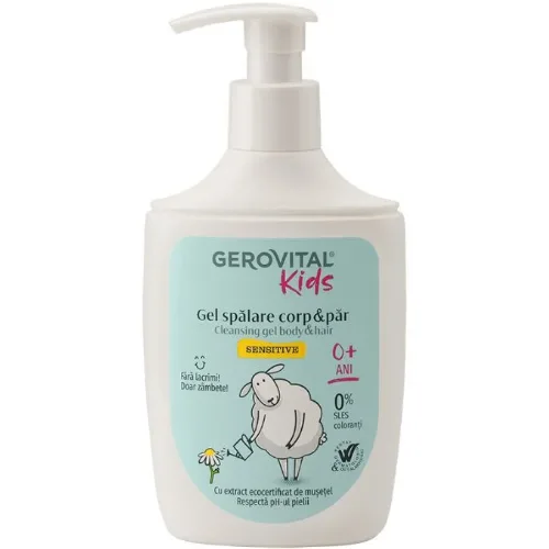 Gel Spalare Corp si Par Sensitive Bebe 300ml Gerovital