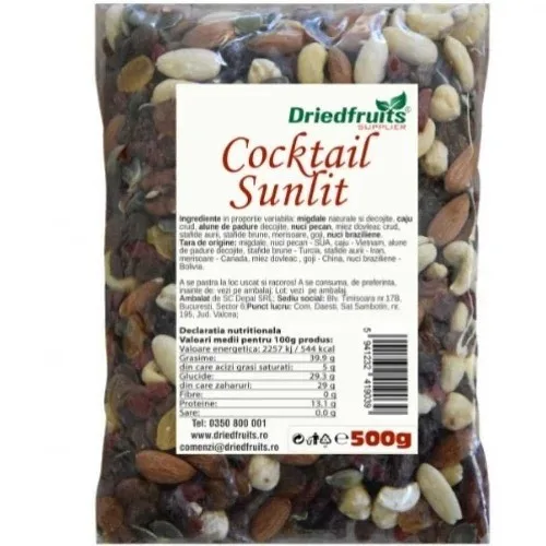 Cocktail Sunlit - fructe uscate, 500g, Driedfruits