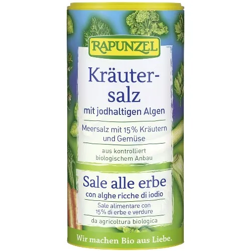 Sare Iodata cu 15% Plante si Legume Eco 125g Rapunzel