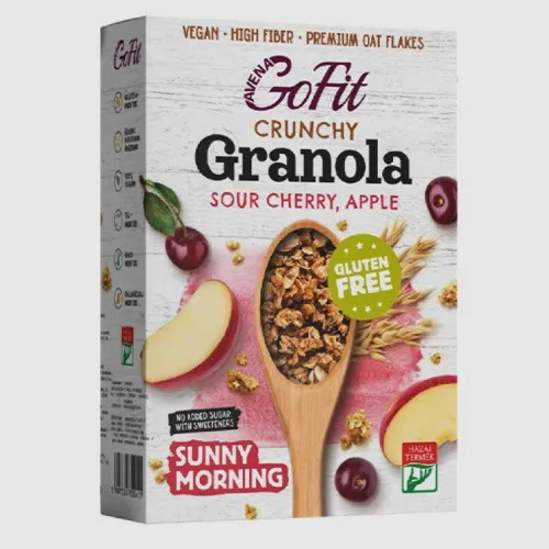 Granola cu Visine si Mere, fara gluten, 250 g, Avena Gofit