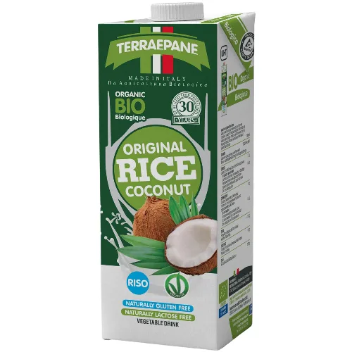 Bautura Vegetala din Cocos si Orez fara Zahar Bio 1000ml Terra e Pane