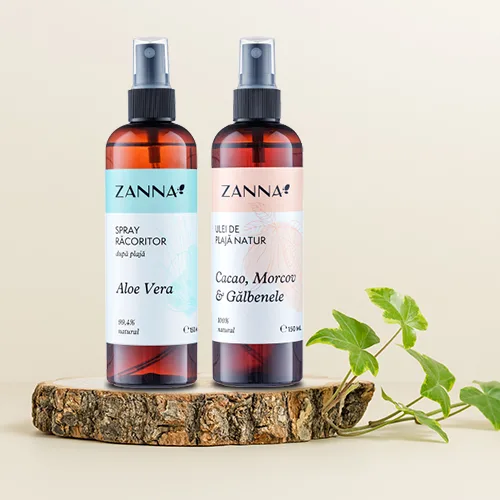 Pachet Spray Racoritor + Ulei de plaja Cacao, Morcov & Galbenele
