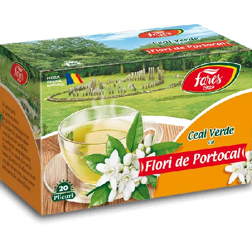 Ceai verde cu flori de portocale 20 dz Fares