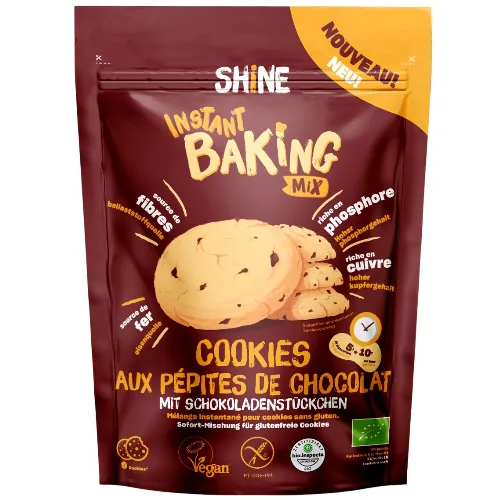 Amestec Instant pentru Cookies cu Bucati de Ciocolata Bio 300g Shine
