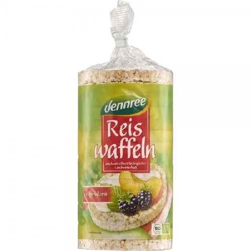 Vafe din Orez Expandat cu Sare Eco Fara Gluten 100gr Denree