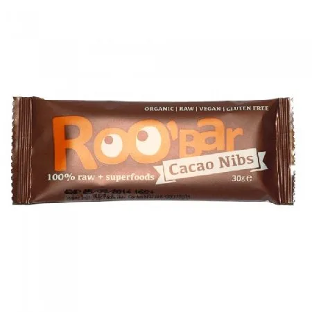 Baton Roobar cu Cacao si Migdale Raw 30gr Biohol